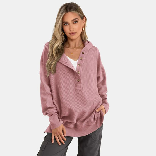 Oversized Button Up Hoodie