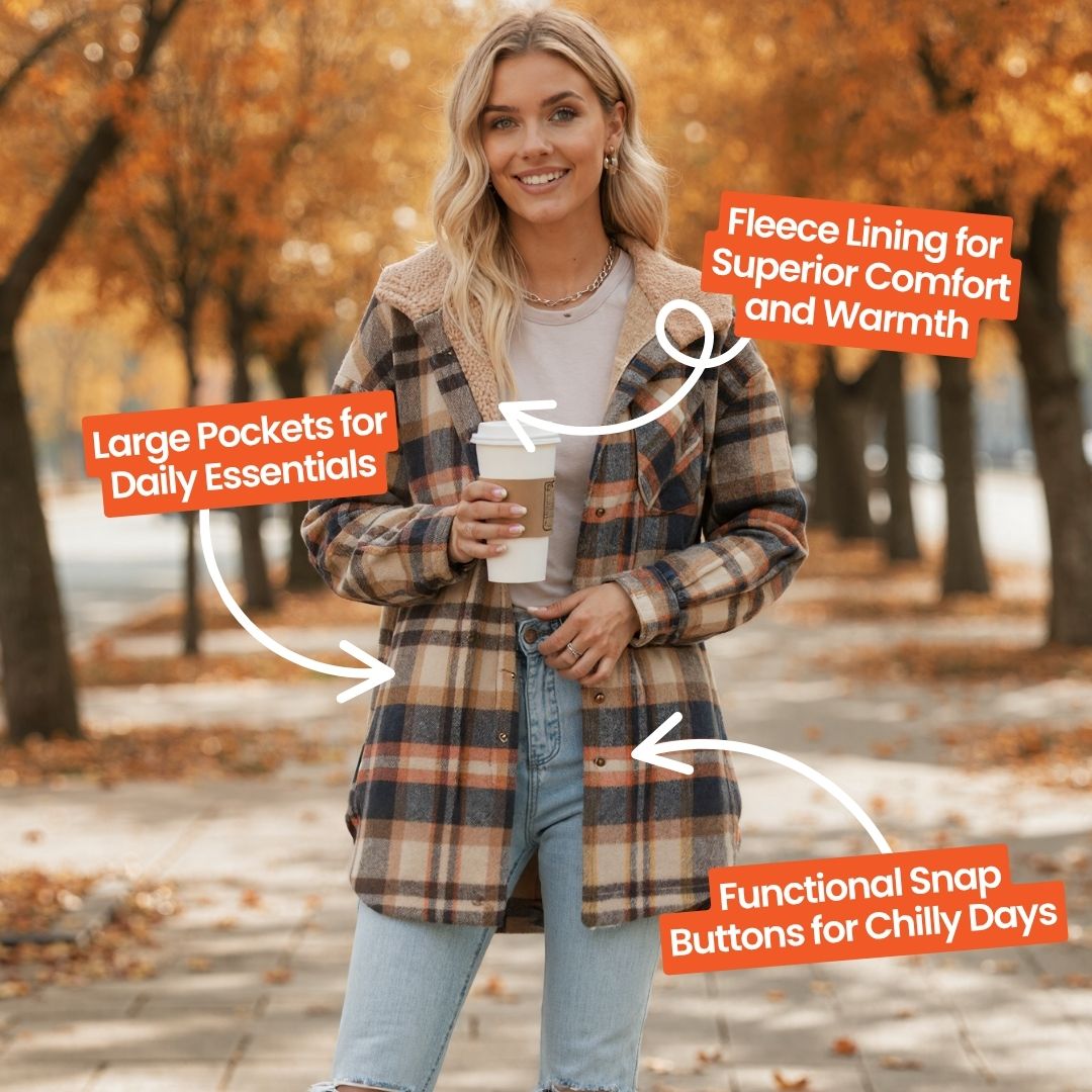 Plaid Hooded Teddy Shacket