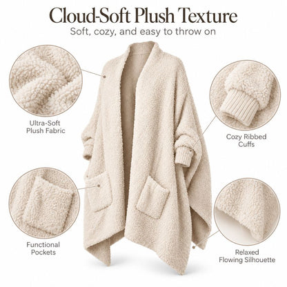 Plush Hooded Wearable Blanket