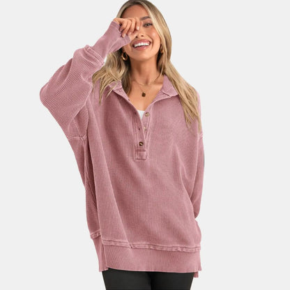 Oversized Button Up Hoodie