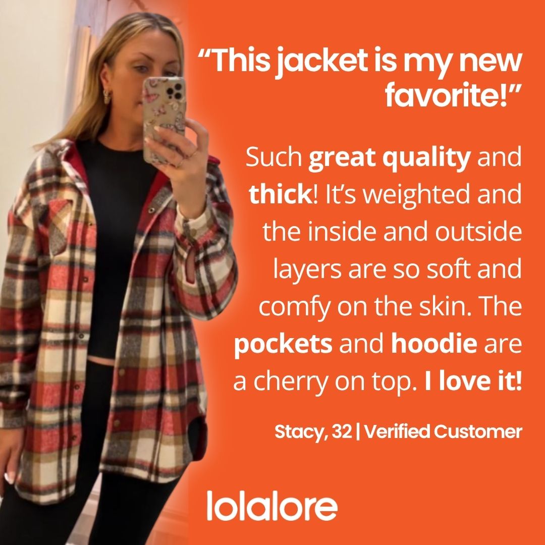 Plaid hooded shacket image 4