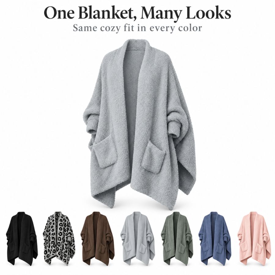 Plush Hooded Wearable Blanket