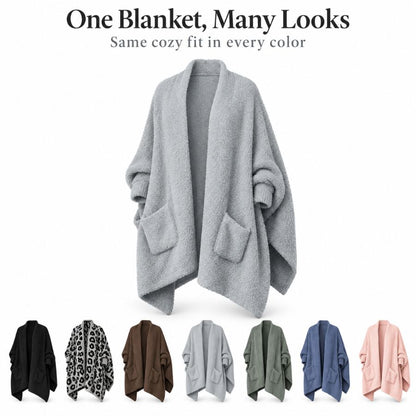 Plush Hooded Wearable Blanket