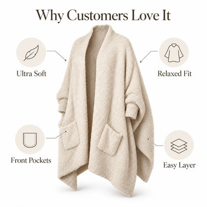 Plush Hooded Wearable Blanket