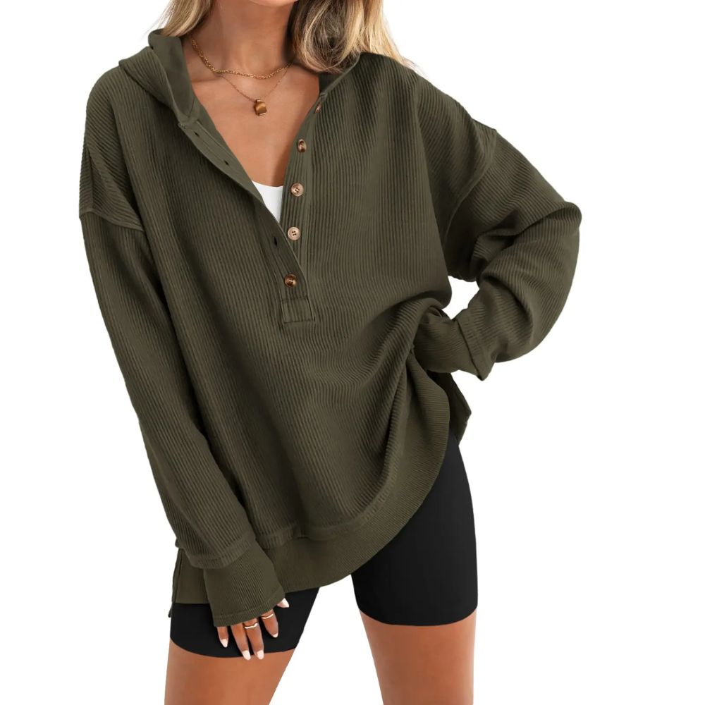 Oversized Button Up Hoodie
