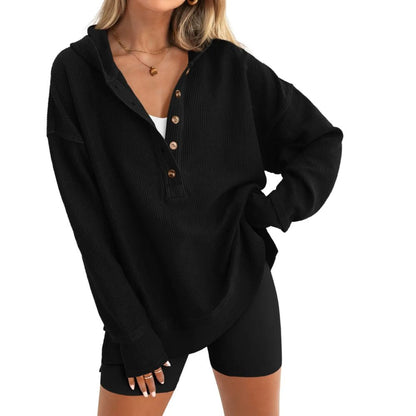 Oversized Button Up Hoodie