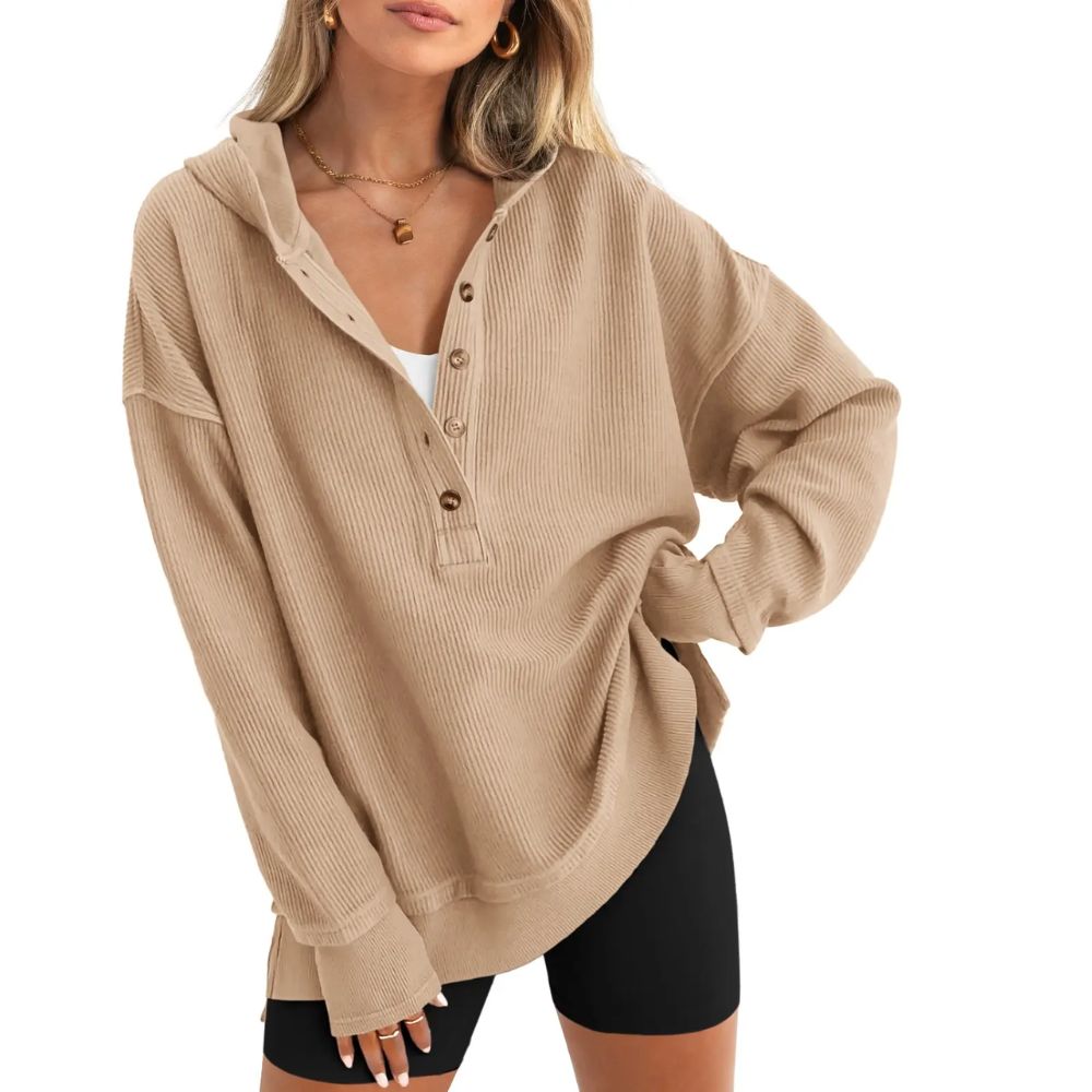 Oversized Button Up Hoodie