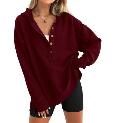 Oversized Button Up Hoodie