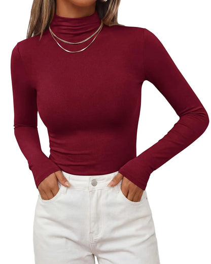 Mock Turtleneck Long Sleeve Top