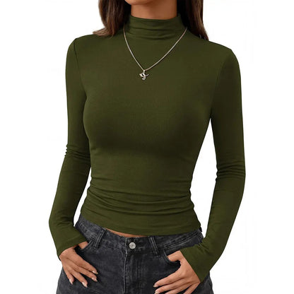 Mock Turtleneck Long Sleeve Top