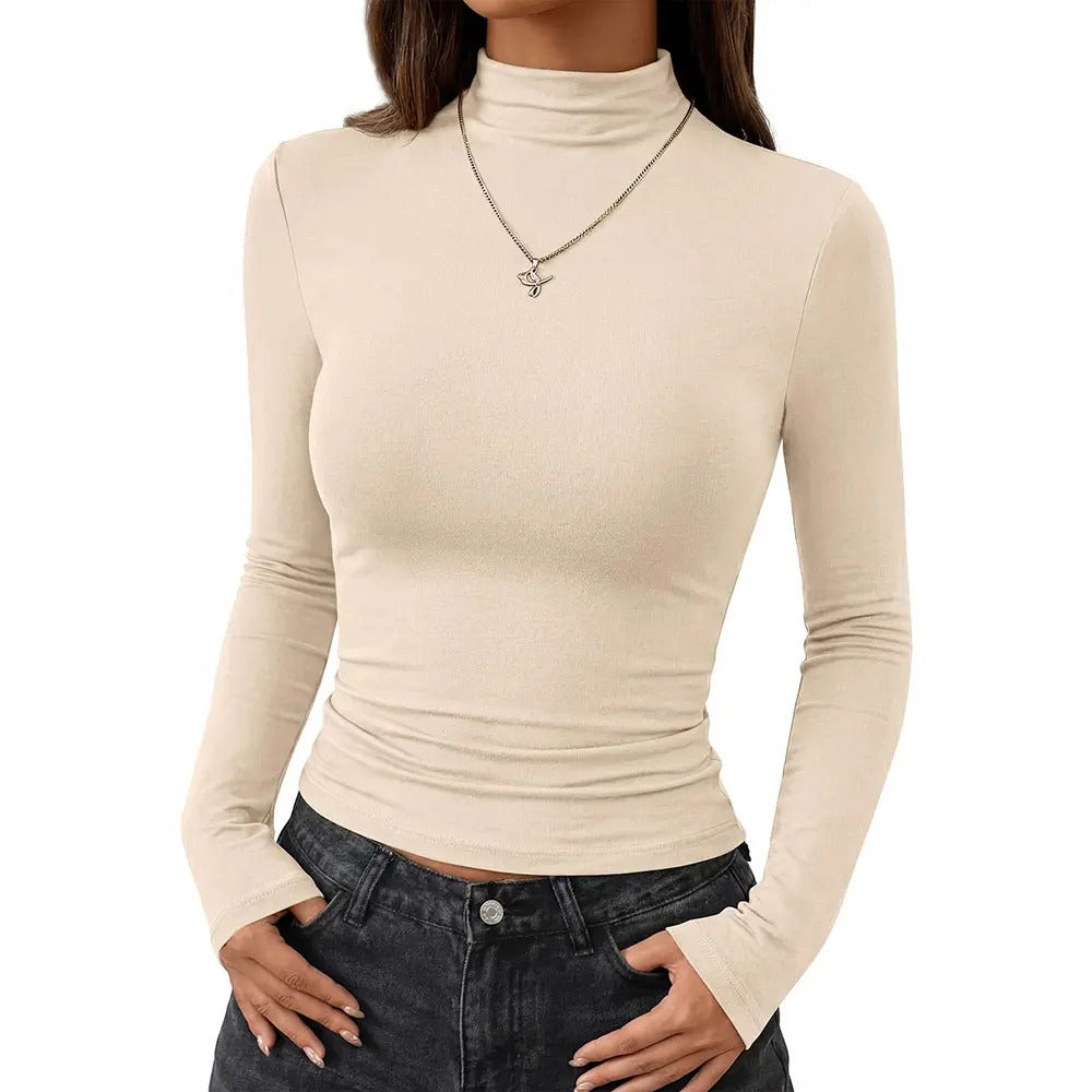 Mock Turtleneck Long Sleeve Top
