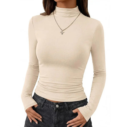 Mock Turtleneck Long Sleeve Top