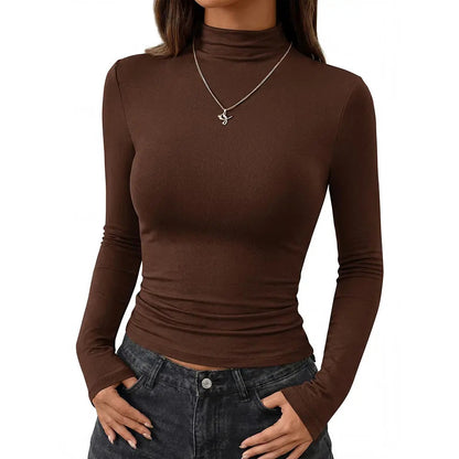 Mock Turtleneck Long Sleeve Top