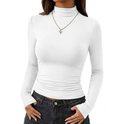Mock Turtleneck Long Sleeve Top